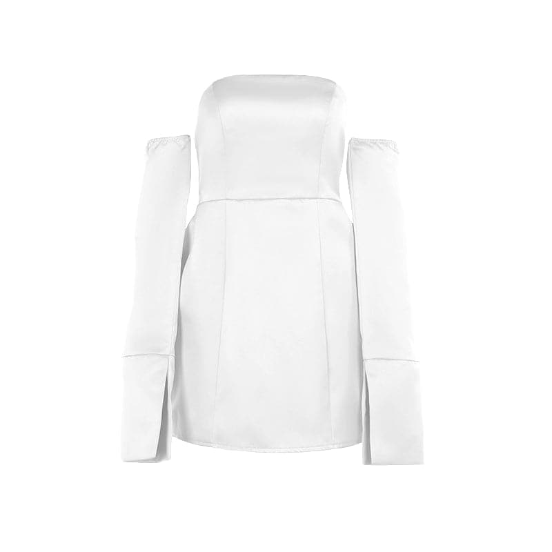 Barbiecore Pink Strapless Mini Dress with Detachable Sleeves | Holiday Party Ready