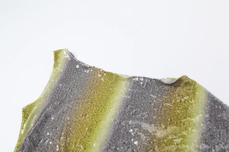 Shimmer & Shine: Ombre Sequin One-Shoulder Top for Holiday Glam