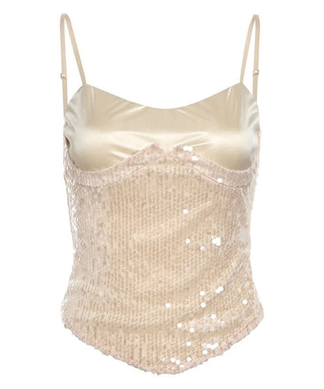 Dazzling Champagne Sequin Cami Top - Your Must-Have Holiday Party & Night Out Glam
