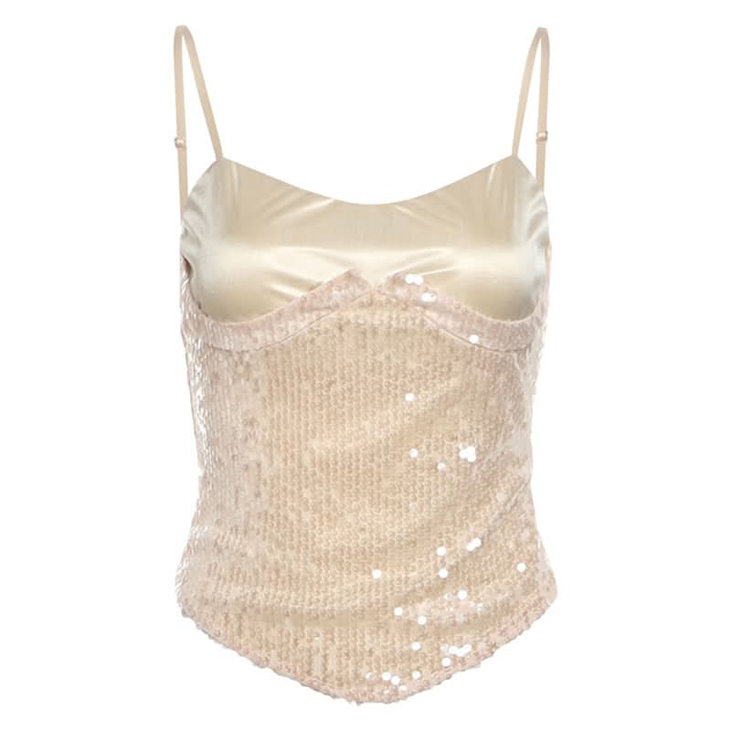 Dazzling Champagne Sequin Cami Top - Your Must-Have Holiday Party & Night Out Glam