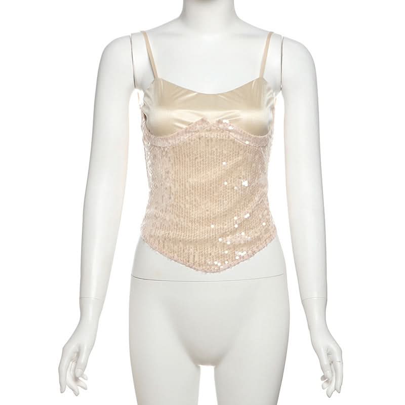 Dazzling Champagne Sequin Cami Top - Your Must-Have Holiday Party & Night Out Glam