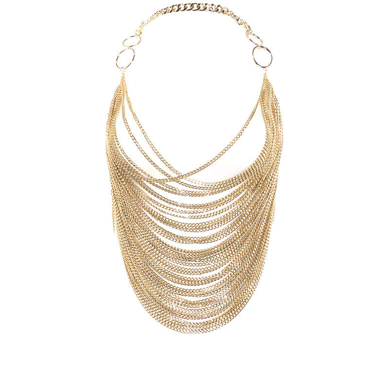 Dazzling Silver Chainmail Halter Top - Edgy Party, Halloween & NYE Statement Crop