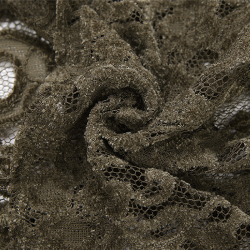 Chic Olive Green Lace Bustier Crop Top – Autumn Evening & Holiday Ready