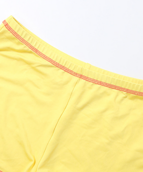 Sunny Yellow Long-Sleeve Zip-Up Rash Guard & Tie-Side Shorts Set - Your Ultimate Tropical Escape Swim & Activewear