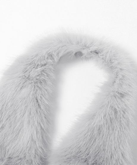 Chic Faux Fur Halter Crop & Jagged Mini Skirt Set – Holiday Party & Cosplay Ready