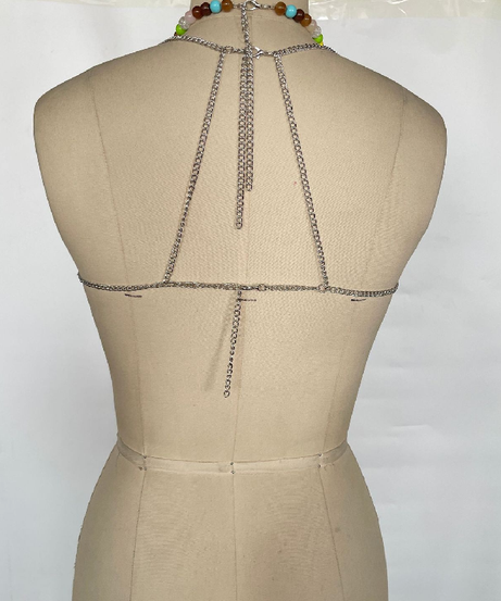 Kaleidoscope Beaded Butterfly Halter Top - Your Ultimate Festival & Resort Wear Statement