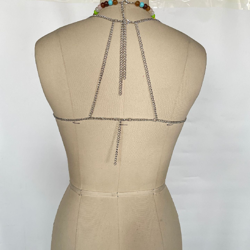 Kaleidoscope Beaded Butterfly Halter Top - Your Ultimate Festival & Resort Wear Statement