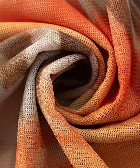 Fierce Fall Abstract Animal Print Mesh Long Sleeve Top - Orange Haze Y2K Style