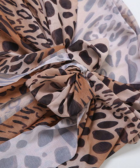 Chic Leopard Print 3-Piece Halter Bandeau & Mesh Maxi Skirt Set – Your Ultimate Vacation & Resort Wear