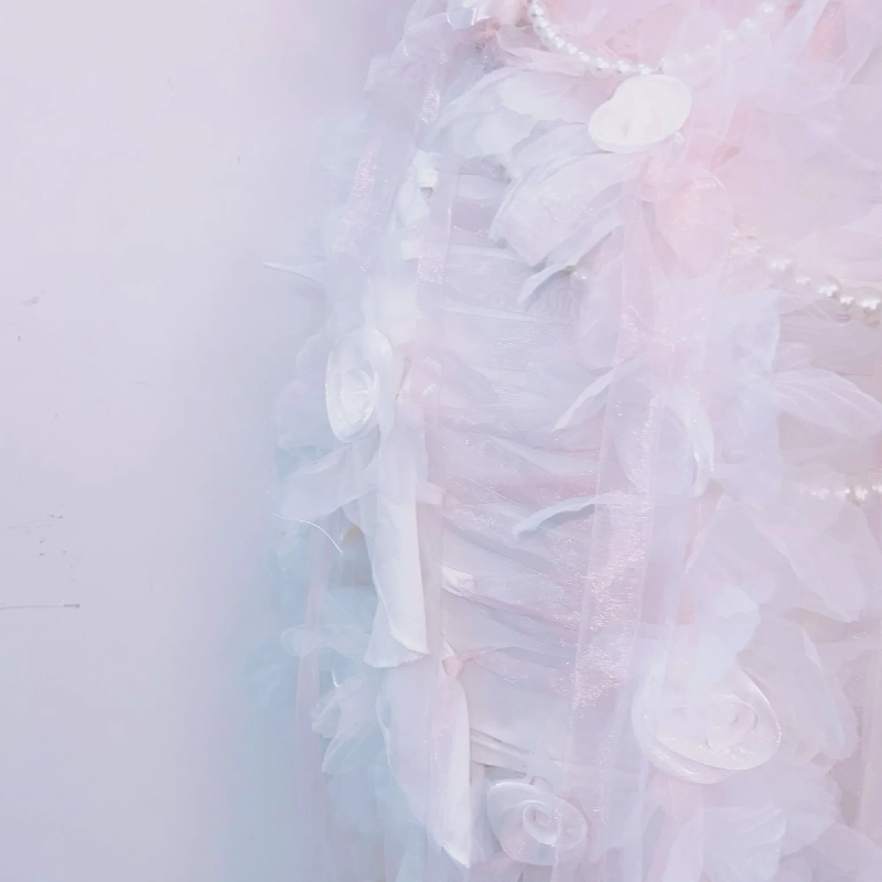 Enchanted Pearl & Floral Illusion Gown - Holiday Gala & Winter Wedding Ready