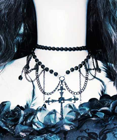 Midnight Enchantress Black Rose Gothic Maxi Dress | Dramatic Bell Sleeve Lace Gown for Halloween & Fall Galas