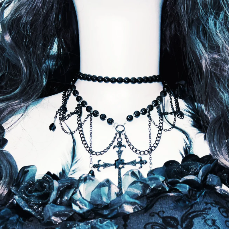 Midnight Enchantress Black Rose Gothic Maxi Dress | Dramatic Bell Sleeve Lace Gown for Halloween & Fall Galas