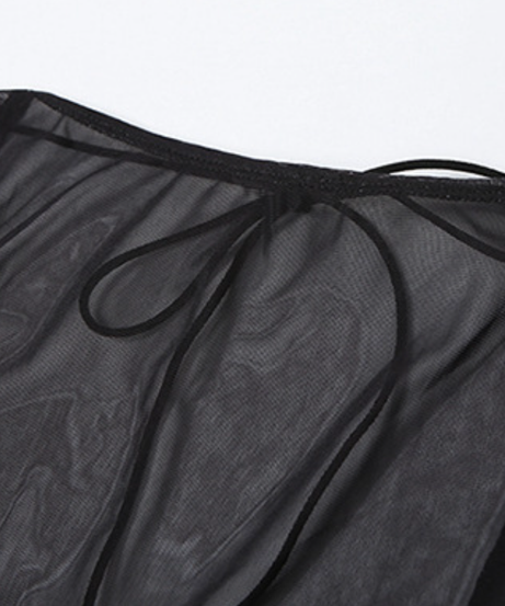 Mystical Eye Starfish Print Sheer Mesh Maxi Dress - Long Sleeve Bodycon for Edgy Fall & Halloween Style