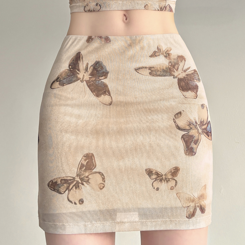 Enchanted Butterfly Mesh Mini Skirt - Y2K Chic for Fall Flair & Night Out Glam