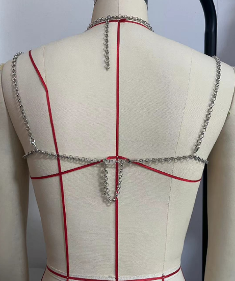 Ombre Beaded Mermaid Halter Top | Dazzling Resort & Festival Chain Cami