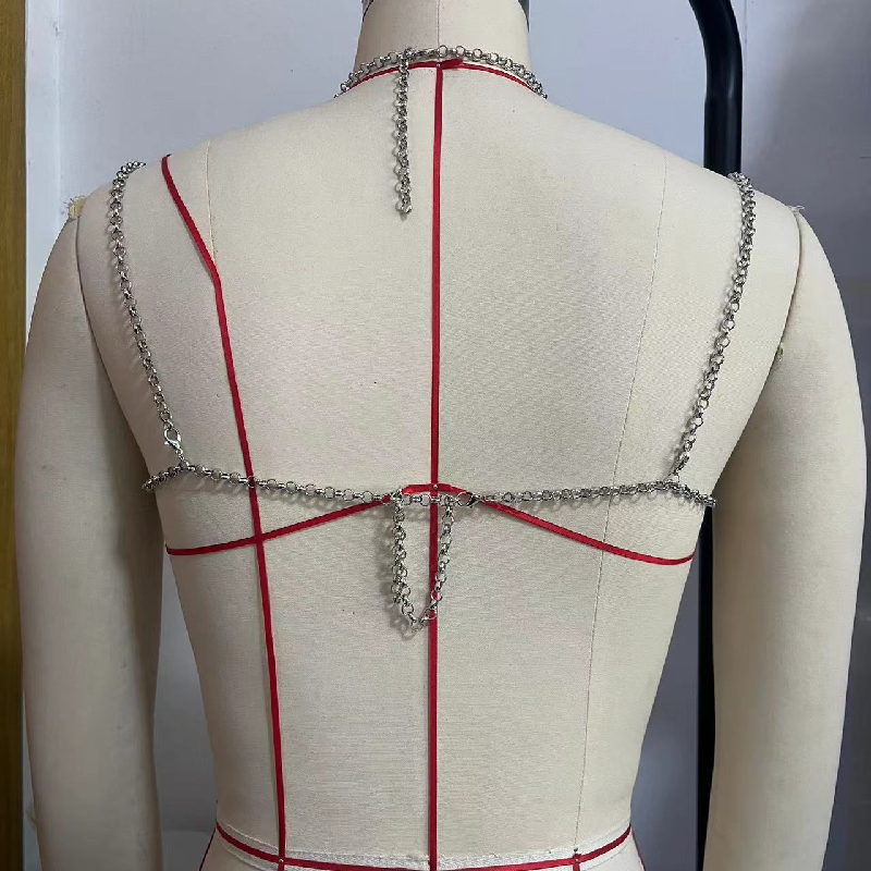 Ombre Beaded Mermaid Halter Top | Dazzling Resort & Festival Chain Cami