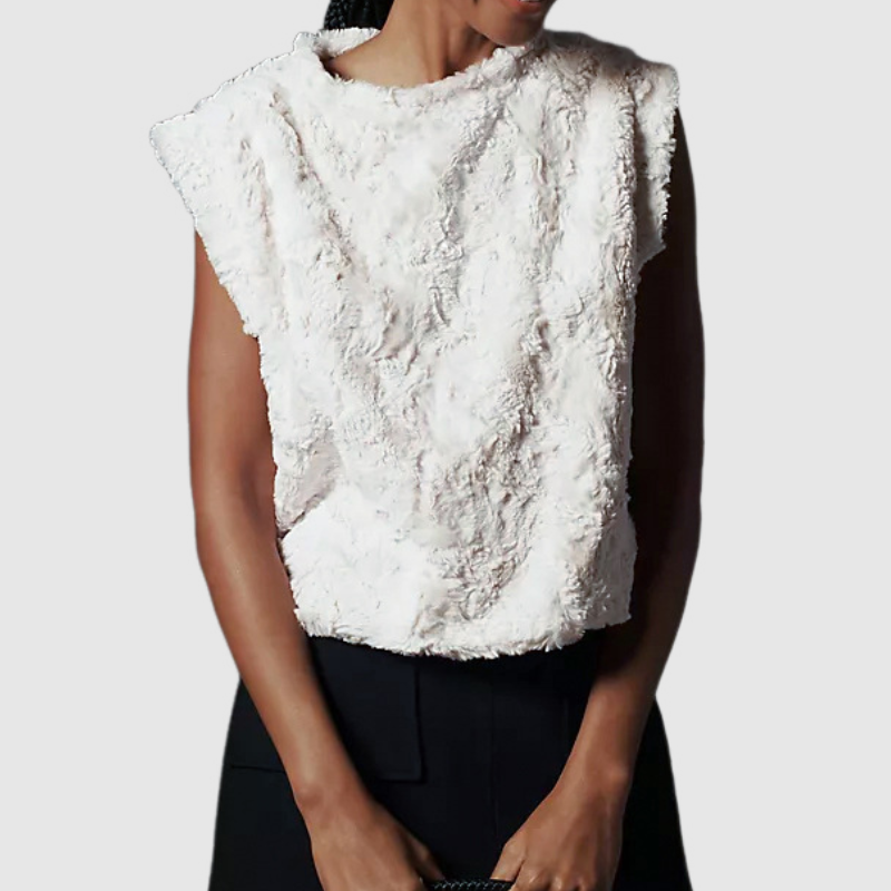 Cozy Chic Faux Shearling Cap Sleeve Top – Your Essential Fall & Winter Wardrobe Staple