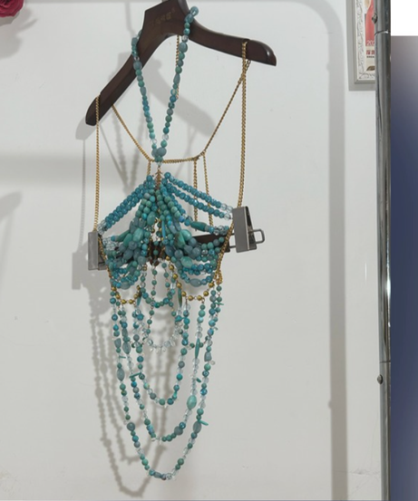 Mermaidcore Enchantment Beaded Halter Top | Festival Glam & Holiday Resort Wear