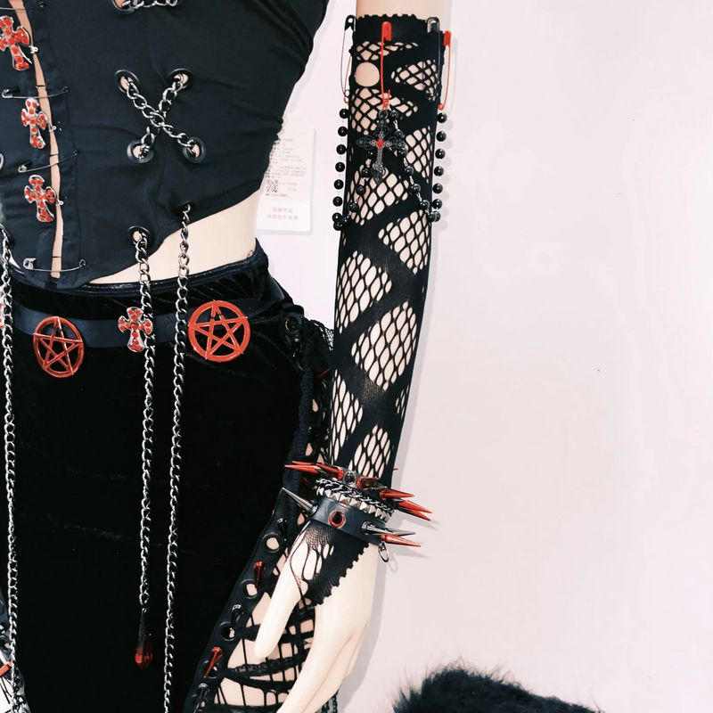 Unleash Your Edge: Spiked Gothic Punk Corset Top - Halloween & Clubwear