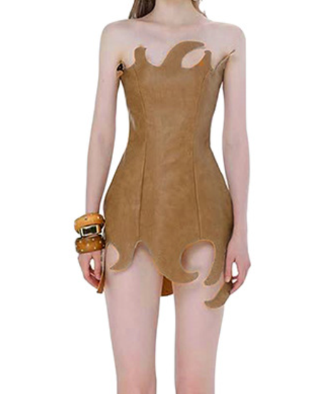 Wild Spirit Faux Leather Mini Dress - Unique Halloween Costume & Fall Party Wear for Women