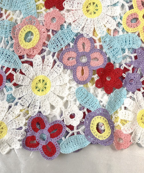 Vibrant Floral Crochet Cami Top - Boho Knit for Sunny Escapes & Chic Fall Layering