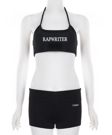 RAPWRITER Halter Crop Top & CIBBAR Shorts Set - Chic American Women's Fall Athleisure