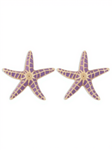 Shepherd Starfish Earrings In Purple