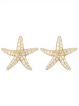 Shepherd Starfish Earrings In Beige