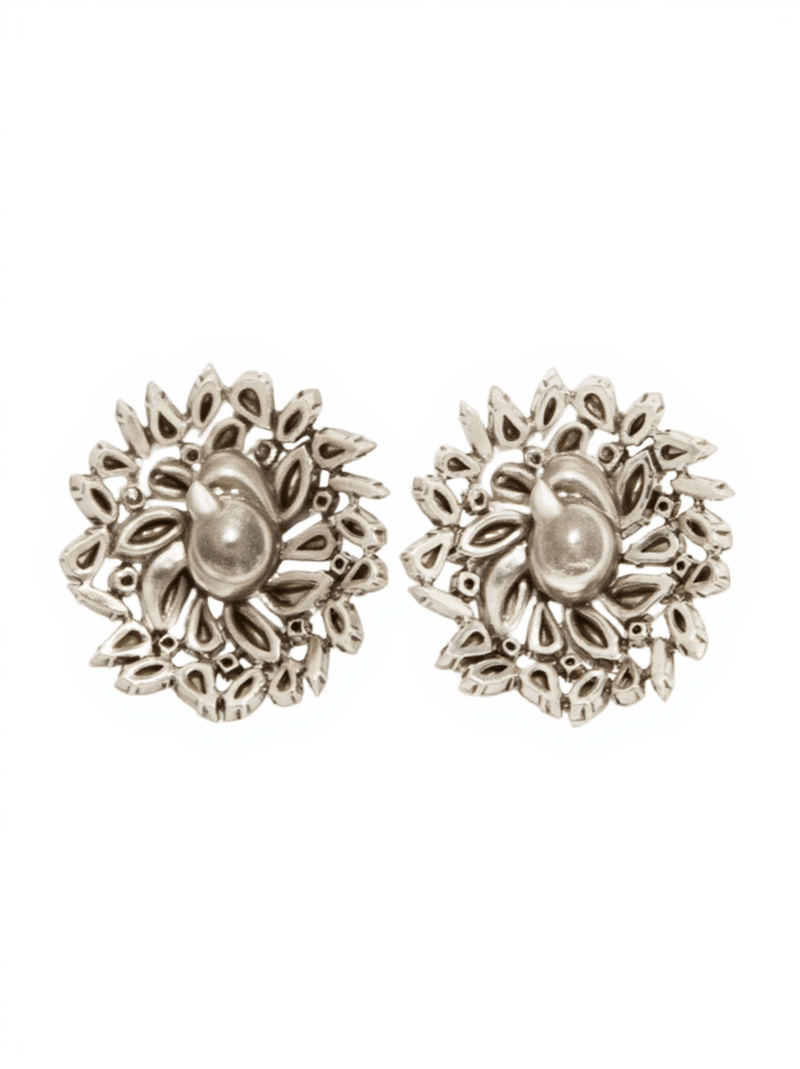 Lysander Circle Rhinestone Earrings