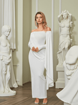 Seraphita Off Shoulder Draped Maxi Dress