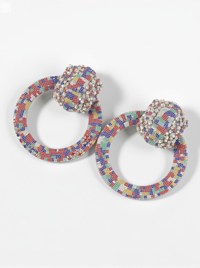 Blair Diamante Circle Earrings