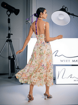 Ornan Floral Embroidered Midi Dress