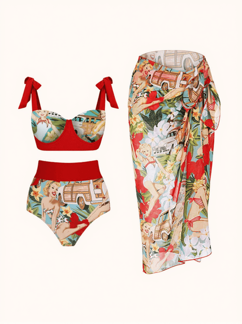 Rosemary Bikini Three Piece Set