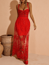 Amirah Maxi Dress In Red