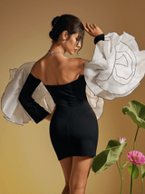 Selasi Off Shoulder Flower Mini Dress