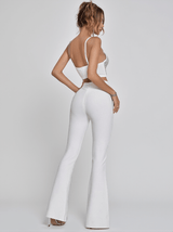 Della Mesh Diamond Bandage Pants In White