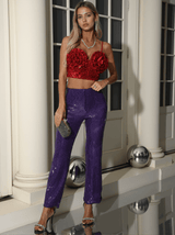 Zack Sequin Flower Pants Set