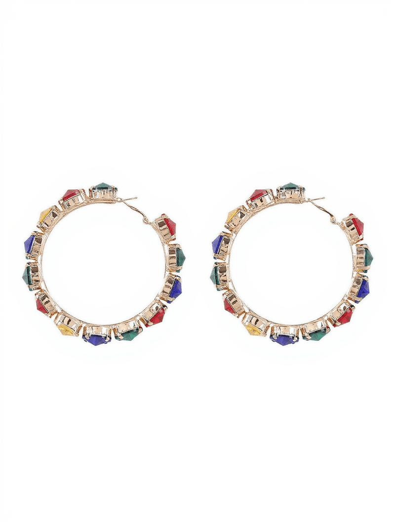 Terra Diamante Hoop Earrings