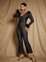 Orwell Long Sleeve Feather Jumpsuit