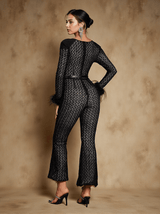 Orwell Long Sleeve Feather Jumpsuit