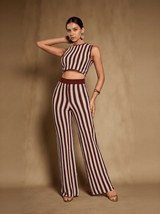 Eurydice Stripe Knitted Pants Set