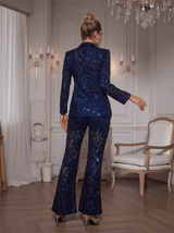 Himer Embroidered Sequin Blazer Set