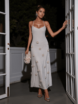 Giorgio Flower Knitted Maxi Dress