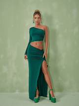 Abra One Shoulder Cutout Maxi Dress