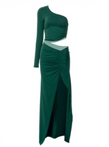 Abra One Shoulder Cutout Maxi Dress