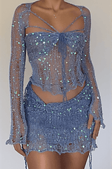 Danae Sequin Crochet 3 Pieces Sets