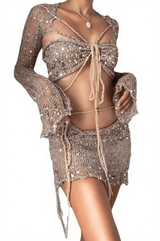 Danae Sequin Crochet 3 Pieces Sets