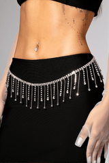 Caius Crystal Fringe Waist Chain