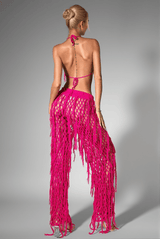 Annaleyza Knit Fringe Halter Set