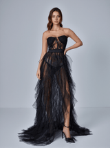 Dorothy Tulle Maxi Dress In Black